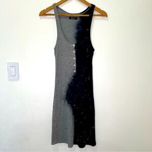 Michael Lauren Gray and Black Mini Dress